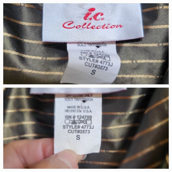 IC COLLECTION Black Blazer with Pinstripe Detail - Picture 8 of 8